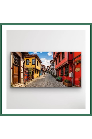 En-cag Eskişehir Odun Pazarı Kanvas Tablo 60x120 Cm Bss Çok Renkli
