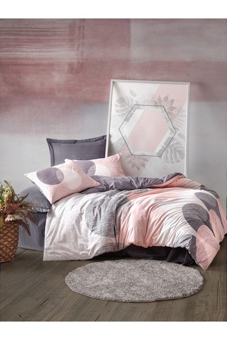 Cotton Box Çift Kişilik Ranforce Nevresim Takımı Leron Gri