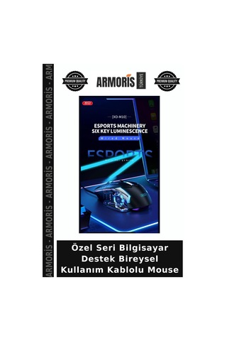 Özel Seri Bilgisayar Destek Bireysel Kullanım Kablolu Mouse M10