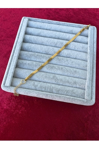 Altın Renk Unisex 4mm İtalyan Bileklik Vip Kararmaz Solmaz Erkek Çelik Bileklik Gold