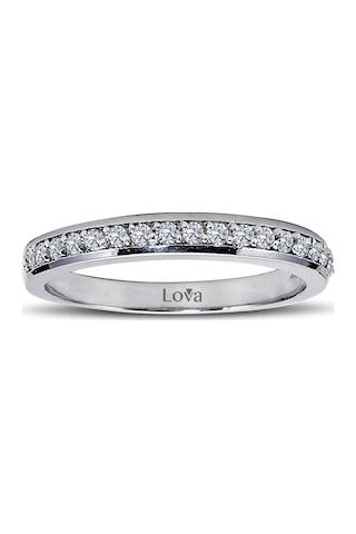 Lova 0,25 Karat Pırlanta Yarımtur Yüzük - 1020214