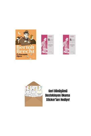Üç Kuruşluk Opera + Bertolt Brecht - Bütün Oyunları 5 + Bertolt Brecht - Bütün Oyunları 5 Ciltli + Okuma Sticker'ları