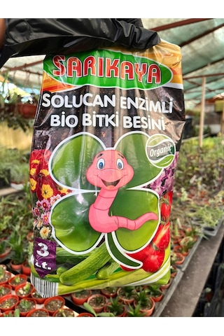 Solucan Enzimli Bio Bitki Besinli Toprak 3 Litre