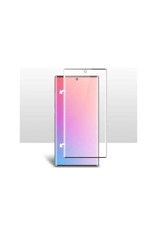 Samsung Galaxy Note 10 Plus İle Uyumlu Şeffaf Esnek Kavisli Ekranı Tam Kaplayan Pet Ekran Koruyucu
