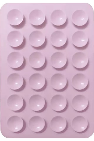 Maks Technology Kare Öpücüklü 03 Mkst Çift Taraflı Silikon Tutucu 5,50cm X 8cm - Açık Pembe Pembe