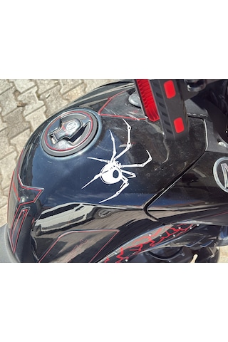 Örümcek Desenli Oto Sticker 25 Cm - Araba, Motor, Kask & Cam İçin Yapıştırma Folyo Etiket
