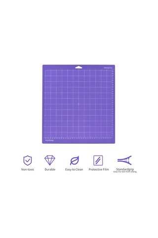 Aubyhe 3'lü Pembe Pvc Kesim Matı - 12x12 İnç, Yapıştırıcı Tabakalı, Kesici Makine İçin