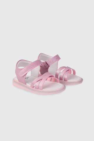 Panço Kız Bebek Pembe Sandalet 2612gb10021