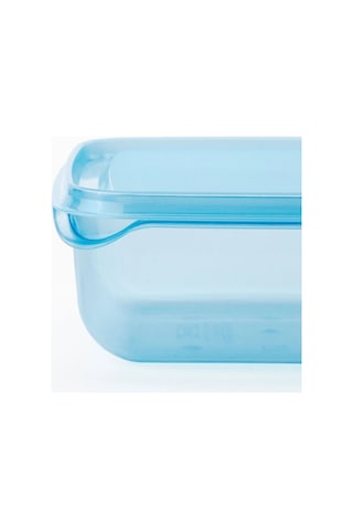 Ikea Pruta 3'lü Gıda Saklama Kabı Seti 600 Ml 14 X 14 X 6 Cm Şeffaf Turkuaz