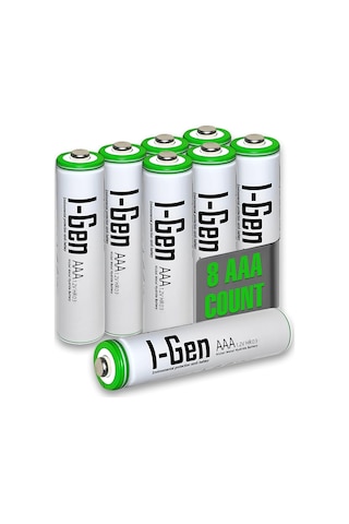 Lexroo G890 8'li Pil Şarj Aleti + 8 Adet Aaa 900 Mah Şarj Edilebilir Aaa İnce Şarjlı Kalem Pilli