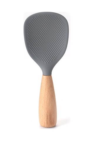 Hombey Gri Yemek Grubu Silikon Pilav Kaşığı - Anti Yapışkan, Elektrikli Pilav Makinesi İçin, Ev Ve Ticari Kullanım, Sağlıklı Malzeme