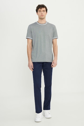 AC&Co / Altınyıldız Classics Erkek Sıyah Pamuklu Slim Fit Dar Kesim Bisiklet Yaka Tişört SIYAH