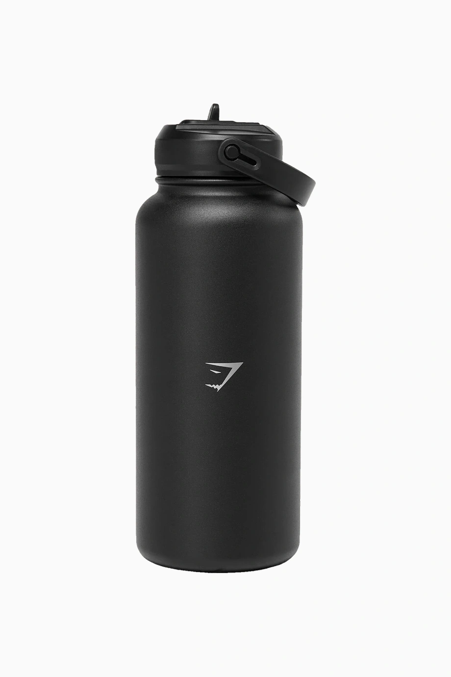 Gymshark 1 Litre Metal Yalıtımlı Pipetli Termal Şişe Siyah