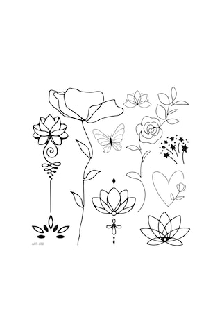 Flower Geçici Dövme,geçici Tattoo ,vücut Dövme,kol Bilek Dövme,boyun Dövme,sırt Dövme