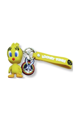 Tweety Premium 3d Figürlü Looney Tunes Yazılı Bilek Kayışlı Anahtarlık - 1 Adet