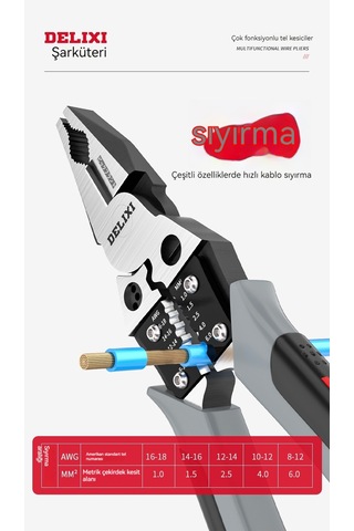 9 İnç Delixi Tel Kesici Endüstriyel Sınıf Mengene