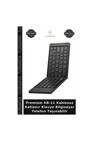 Premium Kb-11 Kablosuz Katlanır Klavye Bilgisayar Telefon Taşınabilir