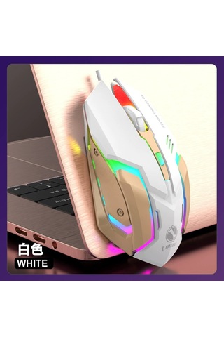 Kablolu Fare Dizüstü Bilgisayar Usb'si İş Ofis Oyunları İçin Aydınlık Bir Fareye Sahiptir Style4 Style4