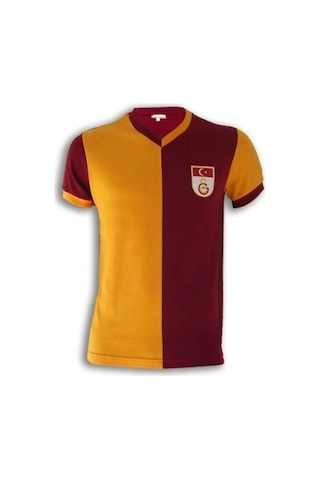 Gsstore Galatasaray Nostalji Lisanslı Sarı-Kırmızı Metin Oktay  T-shirt-Forma Kadın Erkek Çocuk Sarı - Kırmızı