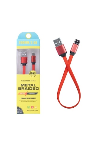 Android Micro 2A 20Mm Kısa Yumuşak Dokulu Renkli Usb Kablo (174529650)