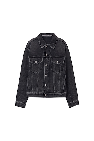 T By Alexander Wang Oversize Trucker Ceket Koyu Gri