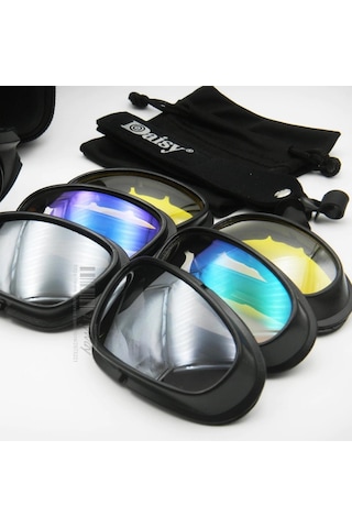Daisy X7 Uv400 Polarize Değişebilir 4 Lensli Motorsiklet Gözlüğü N11.415