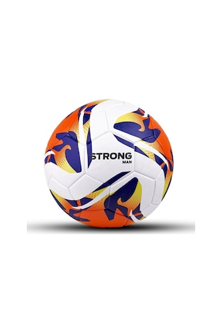Strongmen 4 Astarlı Suni Deri Sert Zemin Halı Saha Futbol Topu No:5 Bsf-8000 Beyaz Saks Turuncu