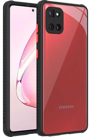 Samsung Galaxy Uyumlu A81 (Note 10 Lite) Kılıf Zore Kaff Kapak-Siyah