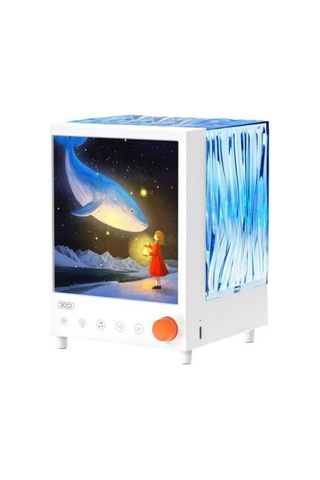 Delux Serisi Hediyelik Lamba Gece Lambası Xo-oz14 Aurora Projeksiyon 1200mah Hoparlör Çok Renkli