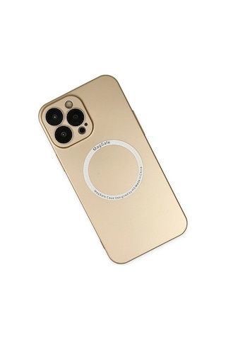 Newface - 559 - iPhone Uyumlu 13 Pro Kılıf Jack Magneticsafe Lens Silikon - Csmo-tex - - Gold