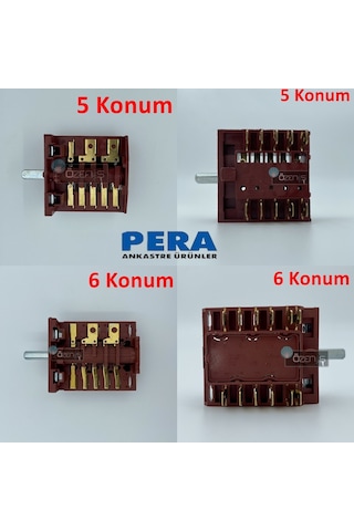 Pera Mekappa Marka Ankastre Fırın Komutatörü - Şalteri - Anahtarı - 422317505