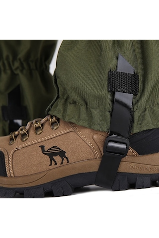 1 Çift Su Geçirmez Spor Tırmanma Legging Çorapları Yürüyüş, Kayak, Avcılık İçin Su Geçirmez Bot Kapağı - Ordu Yeşili Yeşil