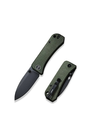 We Knife Banter Green Micarta Handle Black Stonewashed S35vn Blade Kamp Çakı Yeşil