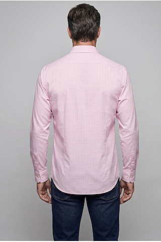 Bisse Pembe Regular Fit Pamuk Cepsiz Uzun Yaka Gömlek Gmeks261065 C29
