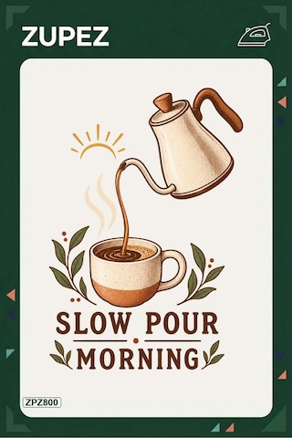 Zpz800 Slow Pour Morning Ütüyle Uygulanabilir Transfer Baskı - 911529577