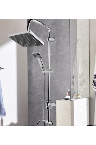 Eng Robot Yağmurlama Kare Tepe Duş Seti Takımı 5 Fonksiyonlu Çok Renkli