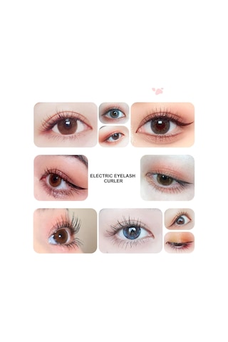 Wezone Beyaz Kedi Pencesi Elektrikli Kirpik Kaşıyak, 3.7v Isıtmalı Sabit Tutucu, Taşınabilir Mini Model