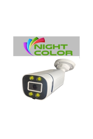 Bises 4 Kameralı Hareket Algılayan 5 Mp Lens 4 Warm Led Gece Renkli Gösteren Güvenlik Kamerası Seti Bs 604w