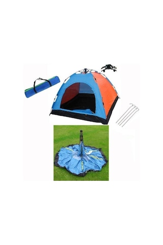Onetick 6 Kişilik Renkli Dayanıklı Tam Otomatik Kamp Çadırı 220x250x165 CM Çok Renkli