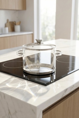 Pureglass Isıya Dayanıklı Cam Tencere - 20 Cm - 4.5 L Şeffaf