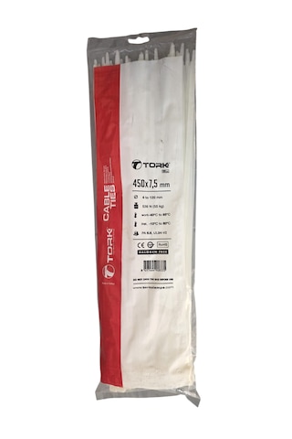 Tork 450x7,5 Mm Plastik Kablo Bağı Beyaz 100 Adet