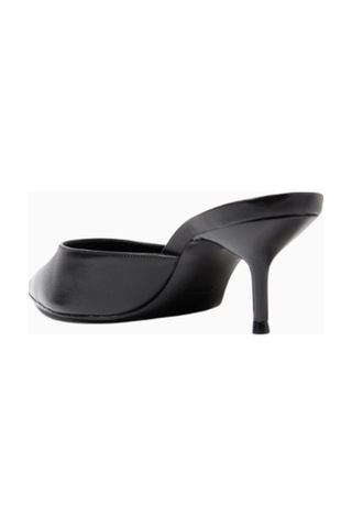 Schutz 63mm Topuklu Deri Point-toe Mules, Şık Ve Konforlu Günlük Tasarım Siyah