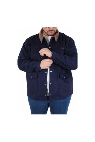 Mocgrande Büyük Beden Gabardin Mont Chaqueta Abrigo 25902 Lacıvert Lacivert