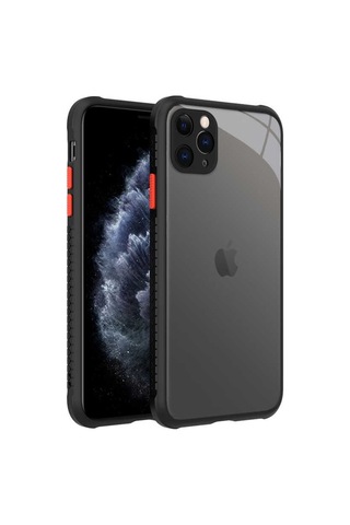 Apple Uyumlu iPhone 11 Pro Max Kılıf Zore Kaff Kapak-Siyah