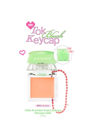 Ciltte Kremden Pudra Dokuya Dönüşen Allık Perıpera Tok Blush Keycap 07 U Go Juicy