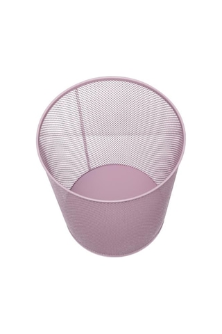 Need Tam Delikli Metal Fileli Toz Pembe Çöp Kovası - Nd-1044