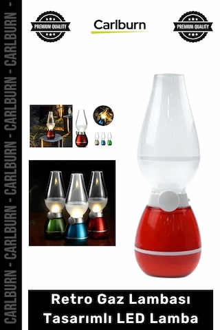 Özel Üretim Şarjlı Üfleme Sensörlü Nostaljik Dekoratif Masa Retro Gaz Lambası Tasarımlı Led Lamba Diğer