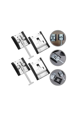 Gelişmiş Güvenlik Römork Kapısı Tutucu Rv Kapı Kılavuzu Kit Römork Kapı Mandal Tutucu 4pcs Beyaz Çinko