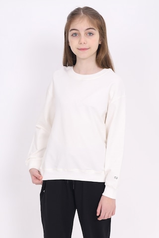 Toontoy Kız Çocuk Baskılı Sweatshirt Antrasit Melanj