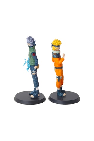 Naruto: Shippuden Naruto Uzumaki Kakashi Hatake Anime Manga Karakter Figür Seti 2 Kahraman Bir Arada Naruto - Bandai